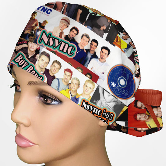 NSYNC Boy Band Ponytail Scrub Cap