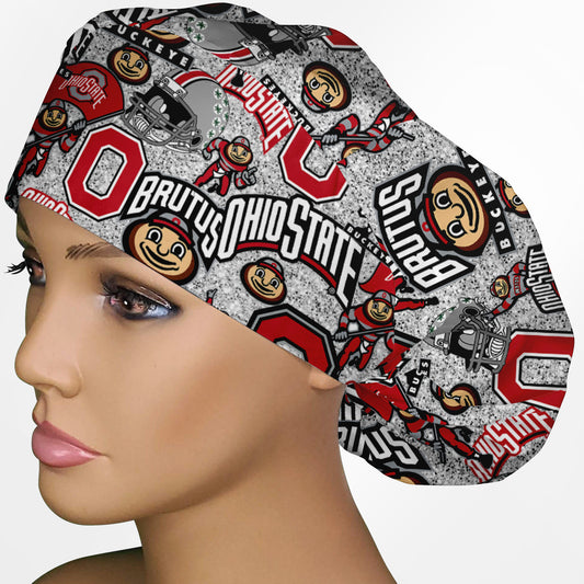 Ohio State University Bouffant Scrub Cap