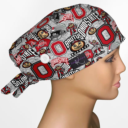 Ohio State University Low-Tie Surgeon Scrub Cap