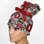 Ohio State University High Bun Ponytail Scrub Cap