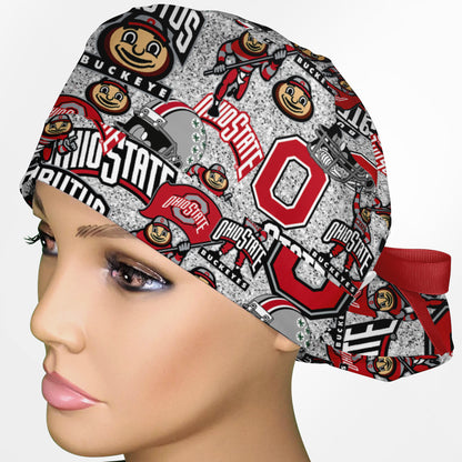 Ohio State University Ponytail Scrub Cap