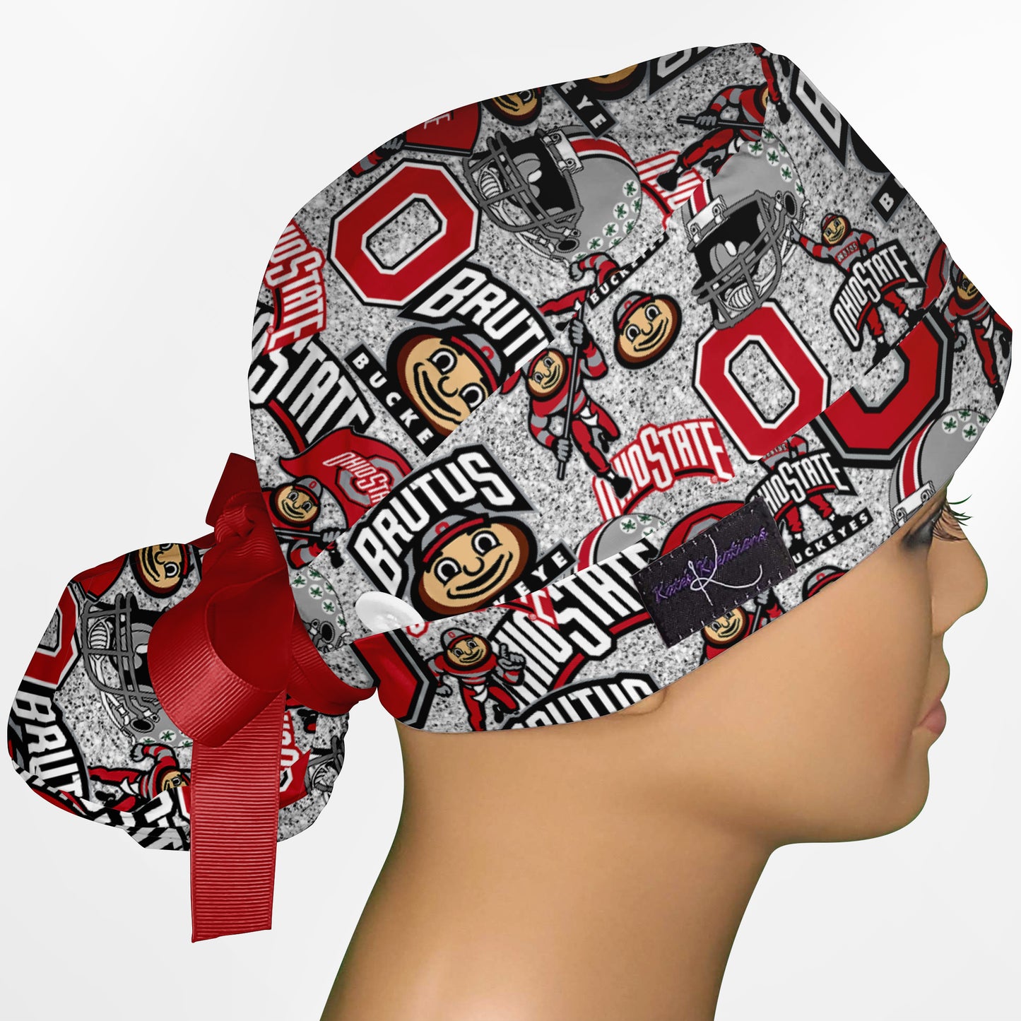Ohio State University Ponytail Scrub Cap