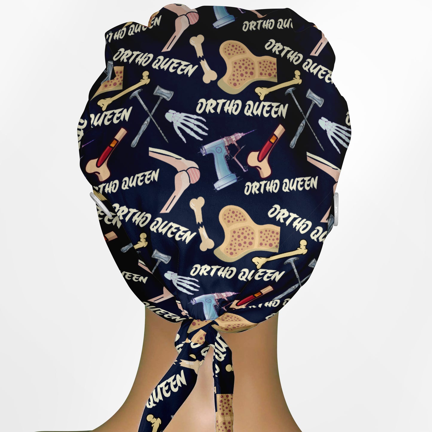 Ortho Queen Low-Tie Surgeon Scrub Cap
