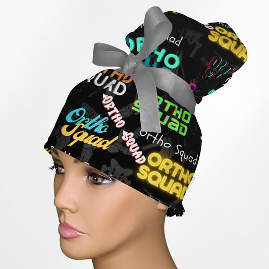 Ortho Squad High Bun Ponytail Scrub Cap
