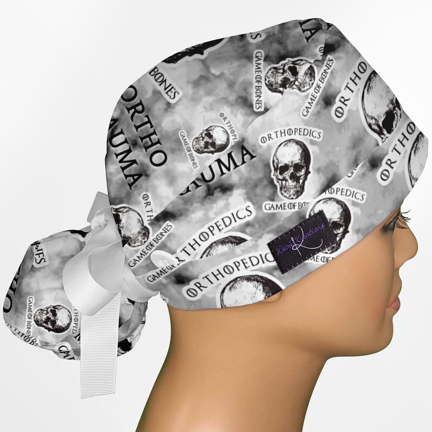 Ortho Trauma Ponytail Scrub Cap