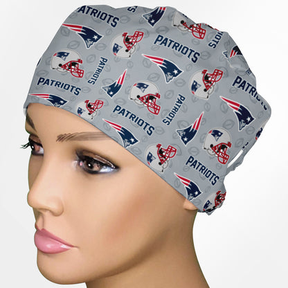 Patriots Logo Low-Tie Surgeon Scrub Cap