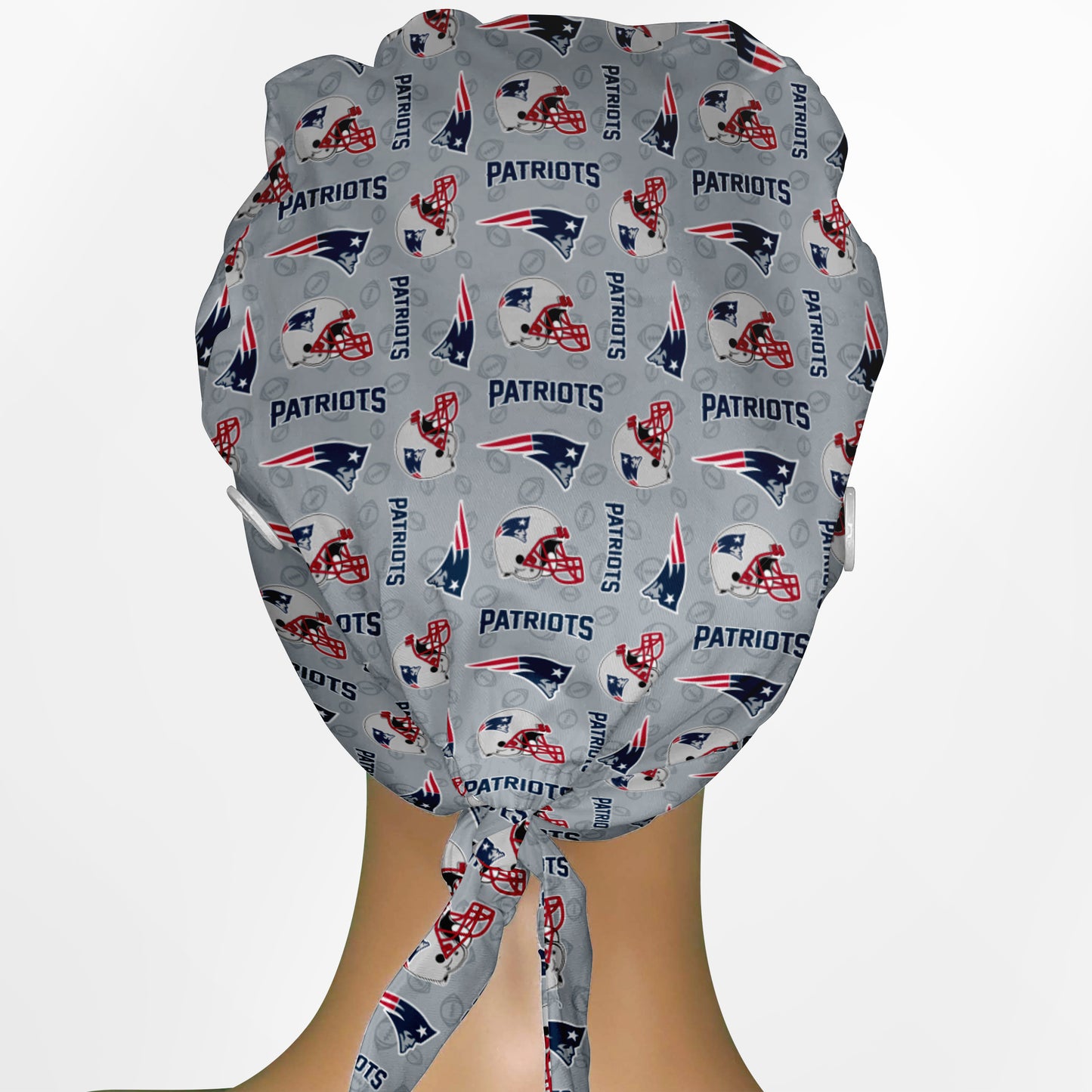 Patriots Logo Low-Tie Surgeon Scrub Cap