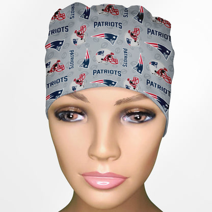 Patriots Logo Low-Tie Surgeon Scrub Cap