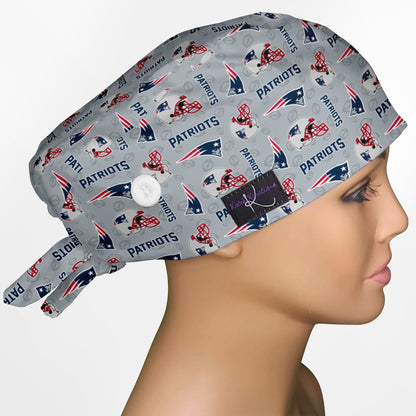 Patriots Logo Low-Tie Surgeon Scrub Cap