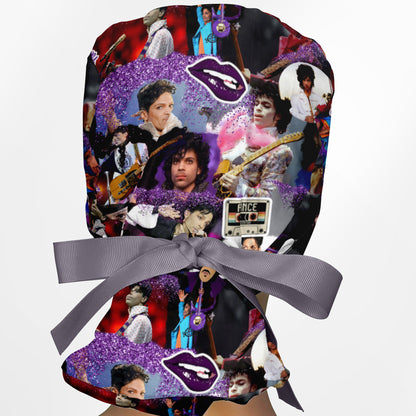 Prince Purple Ponytail Scrub Cap