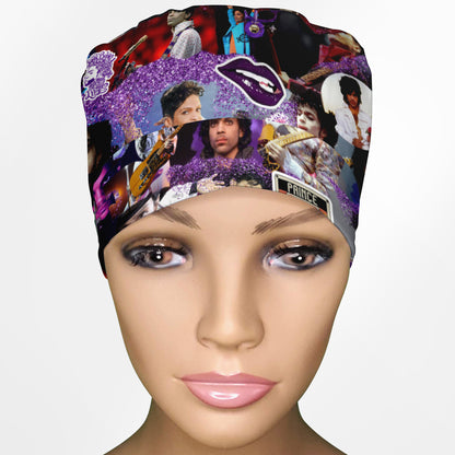 Prince Purple Ponytail Scrub Cap