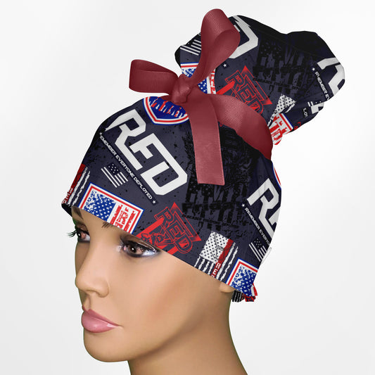 R.E.D High Bun Ponytail Scrub Cap