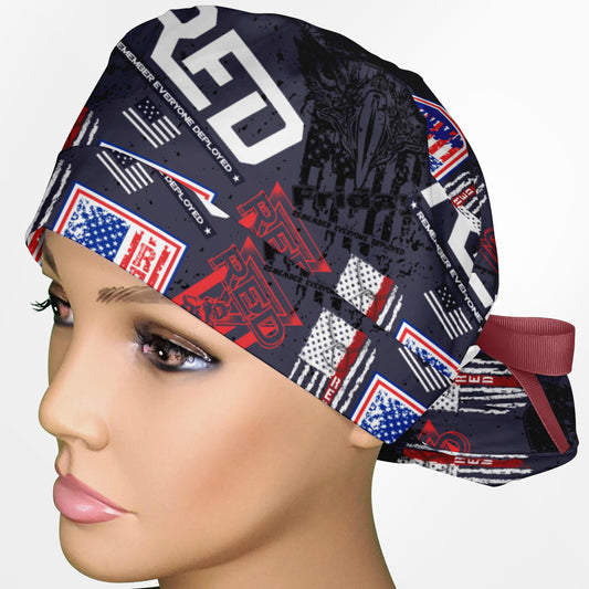 R.E.D Ponytail Scrub Cap