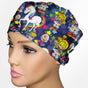 Rainbow Brite Low-Tie Surgeon Scrub Cap