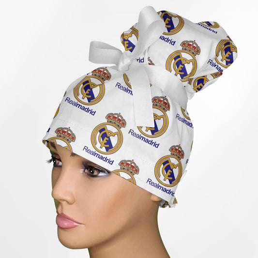 Real Madrid High Bun Ponytail Scrub Cap