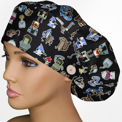 Regular Show Bouffant Scrub Cap