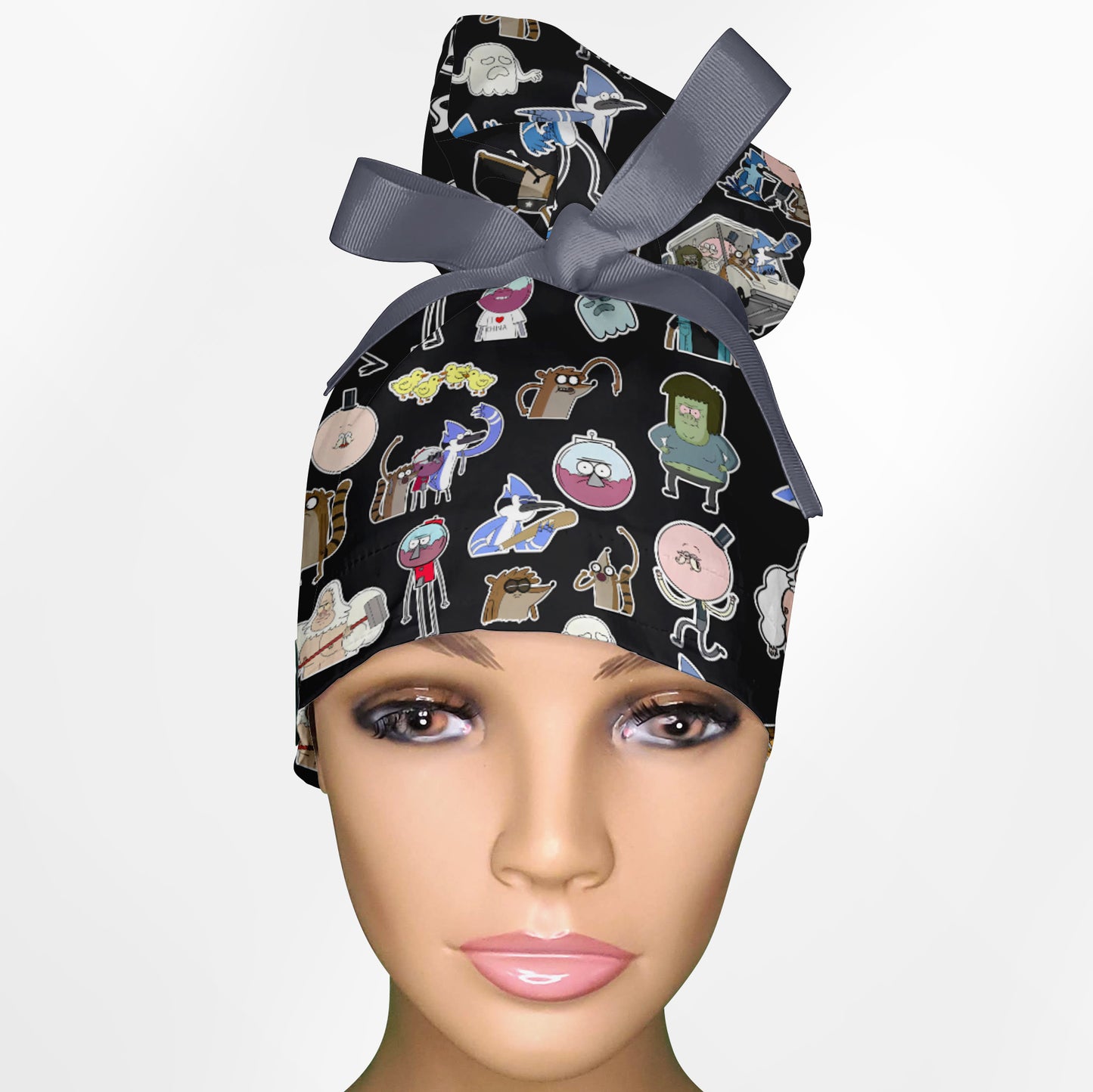 Regular Show High Bun Ponytail Scrub Cap