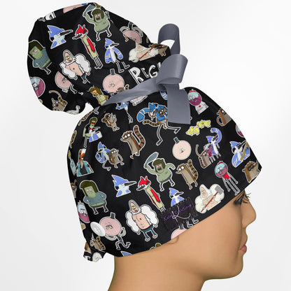 Regular Show High Bun Ponytail Scrub Cap
