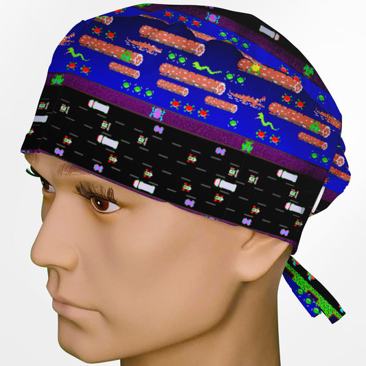 Retro Frogger Surgeon Scrub Cap