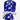 Royal Blue Floral Ponytail Scrub Cap