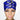 Royal Blue Floral Ponytail Scrub Cap