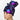Scorpio- Purple High Bun Ponytail Scrub Cap
