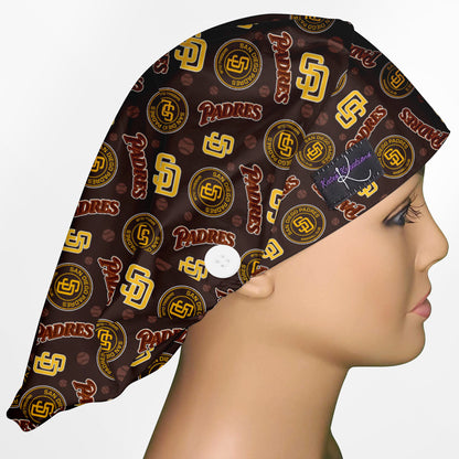 SD Padres Bouffant Scrub Cap