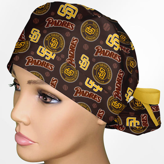 SD Padres Ponytail Scrub Cap