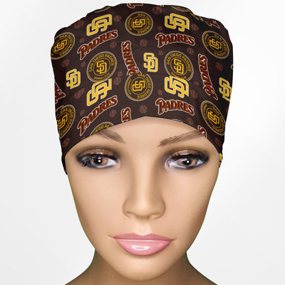 SD Padres Ponytail Scrub Cap