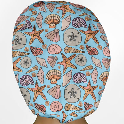 Seashells Euro Scrub Cap