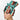 Serape Bull High Bun Ponytail Scrub Cap