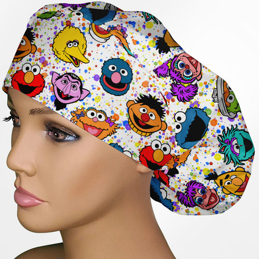 Sesame Street Bouffant Scrub Cap
