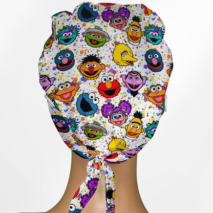 Sesame Street Low-Tie Surgeon Scrub Cap