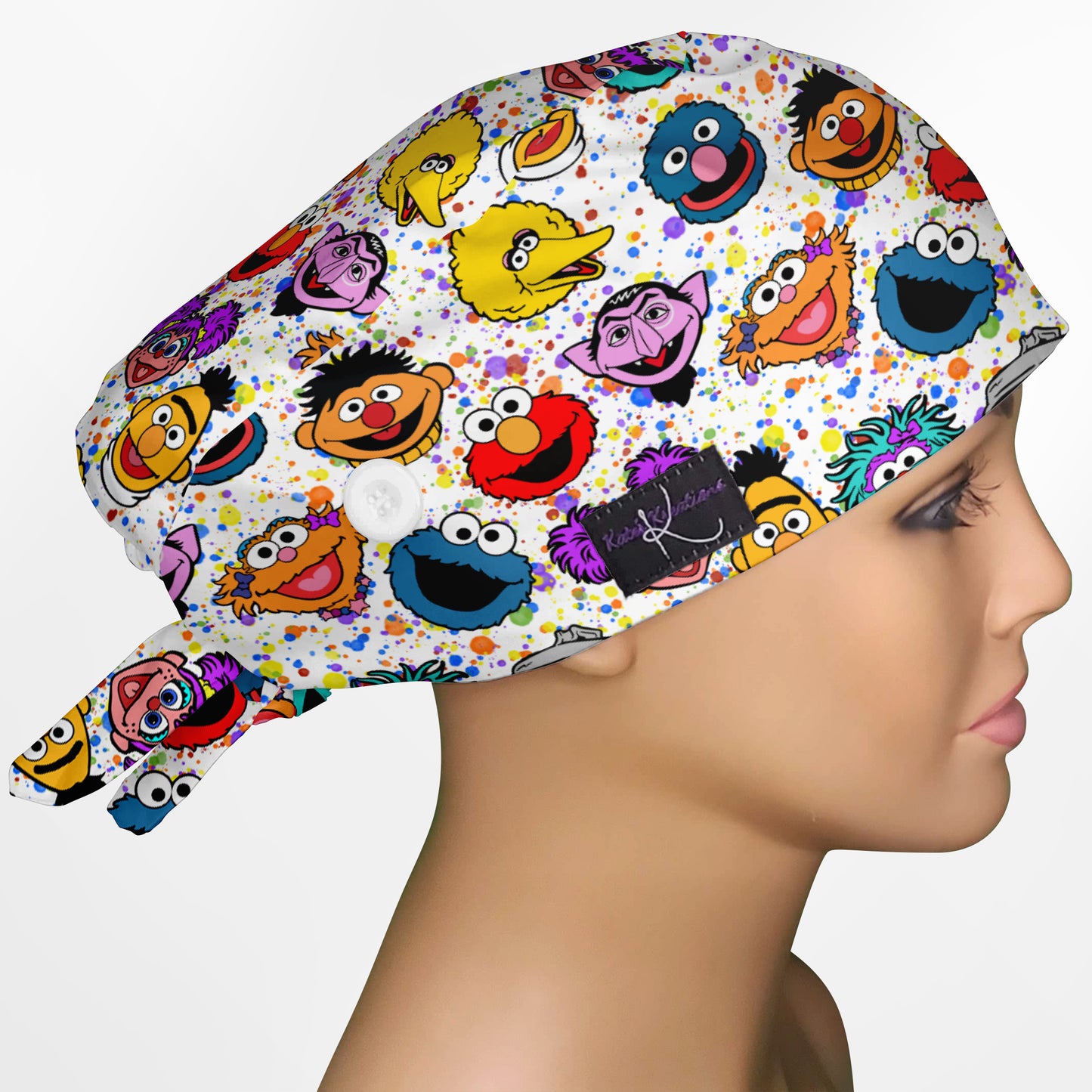 Sesame Street Low-Tie Surgeon Scrub Cap