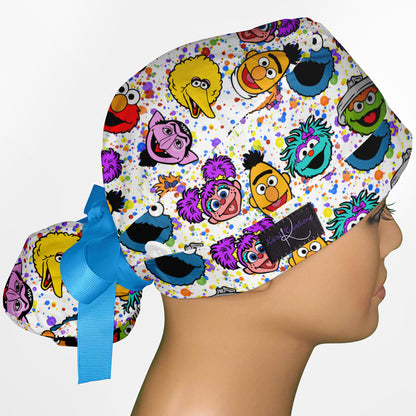 Sesame Street Ponytail Scrub Cap