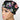 Floral Skull Stripes Low-Tie Surgeon Scrub Cap