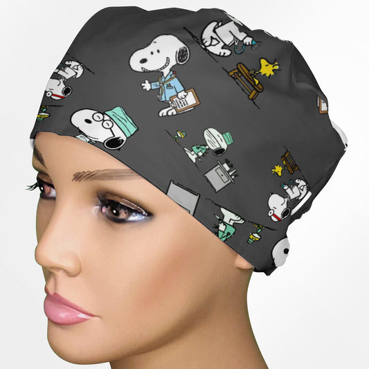 Snoopy Medical Low-Tie Surgeon Scrub Cap