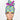 Snow Cone Summer High Bun Ponytail Scrub Cap