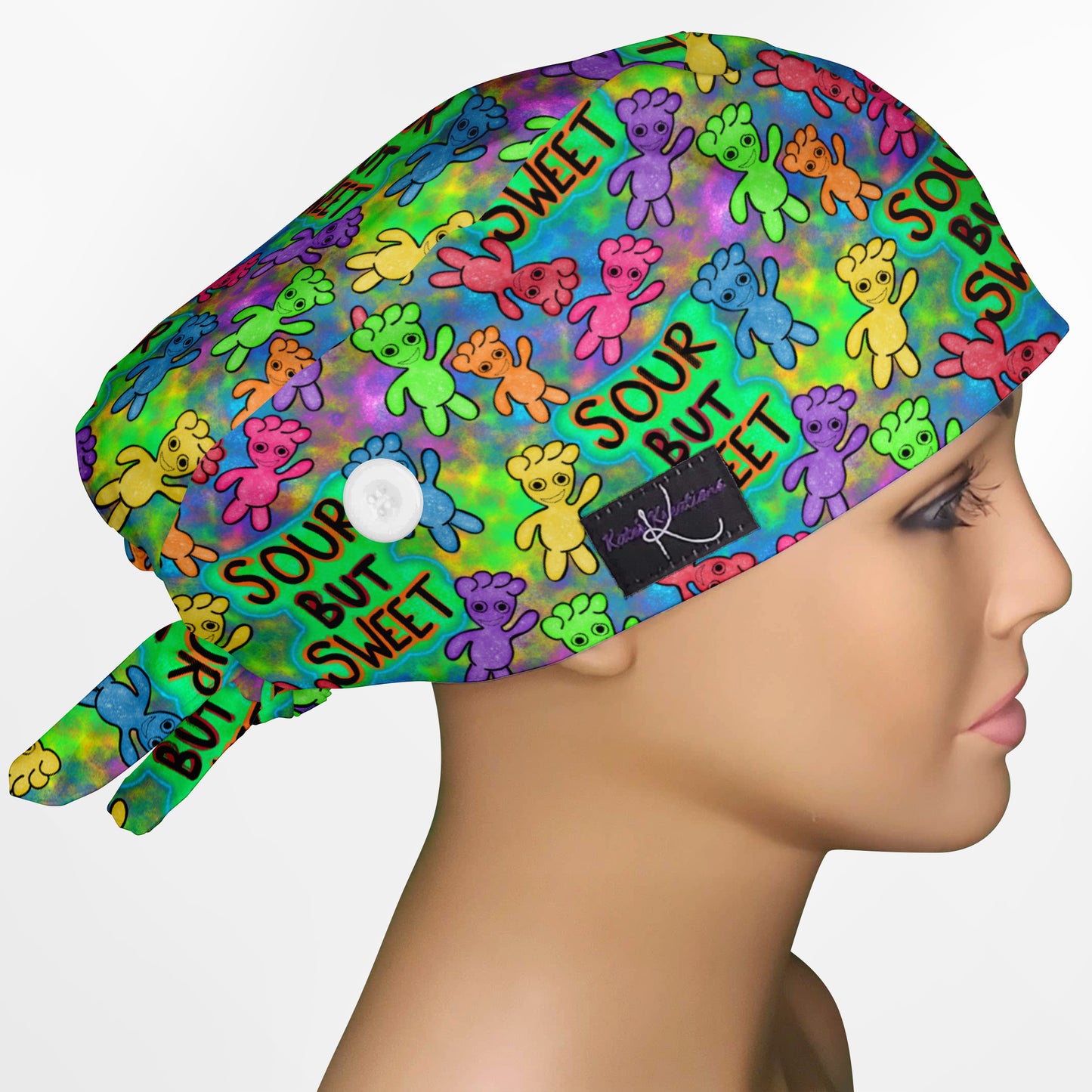 Sour Patch Low-Tie Surgeon Scrub Cap