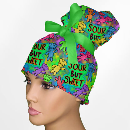 Sour Patch High Bun Ponytail Scrub Cap