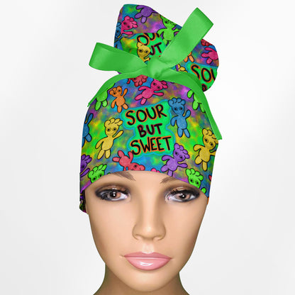 Sour Patch High Bun Ponytail Scrub Cap