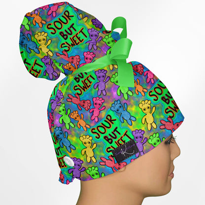 Sour Patch High Bun Ponytail Scrub Cap
