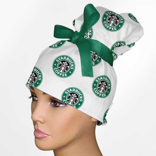 Brewed & Boujee Classic High Bun Ponytail Scrub Cap