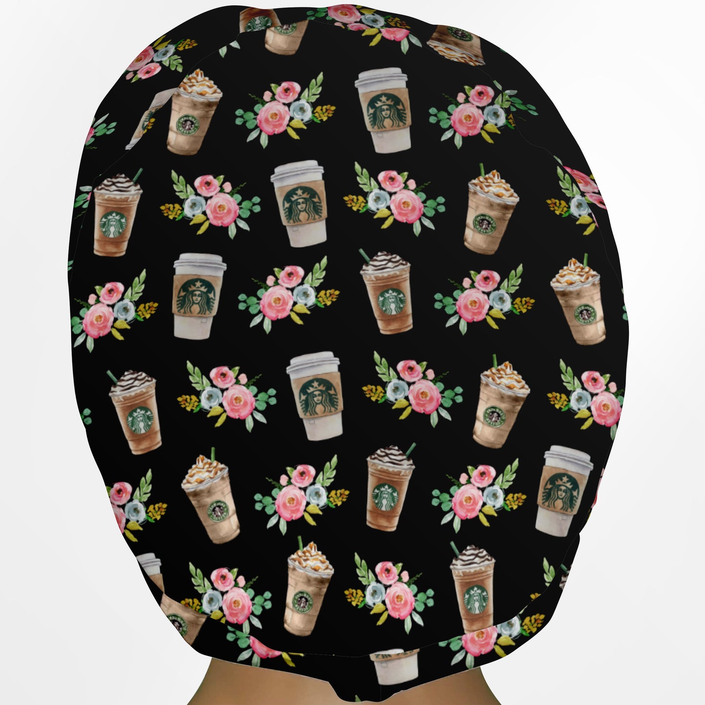 Brewed & Boujee Floral Euro Scrub Cap