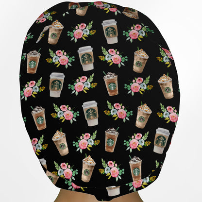 Brewed & Boujee Floral Euro Scrub Cap