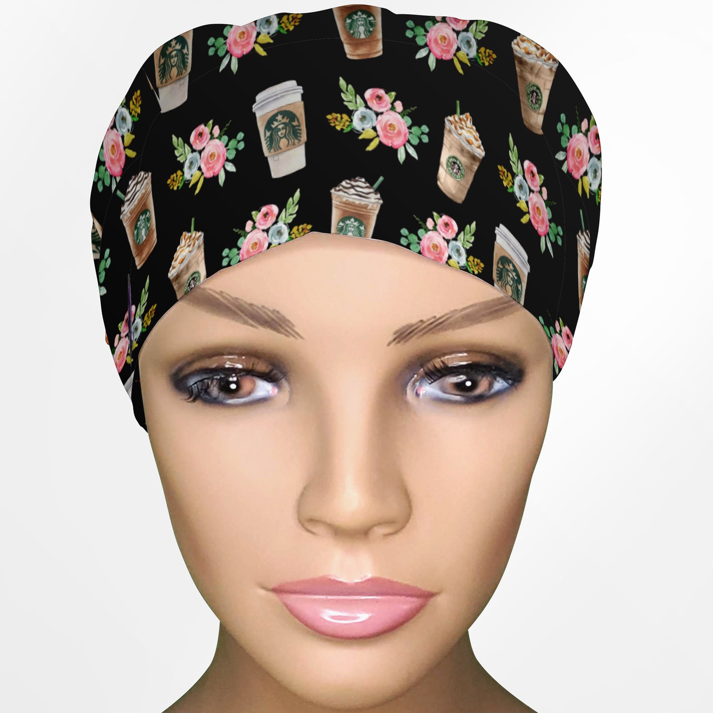 Brewed & Boujee Floral Euro Scrub Cap