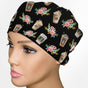Brewed & Boujee Floral Low-Tie Surgeon Scrub Cap