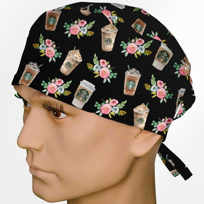Brewed & Boujee Floral Surgeon Scrub Cap