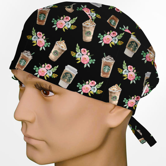 Brewed & Boujee Floral Surgeon Scrub Cap