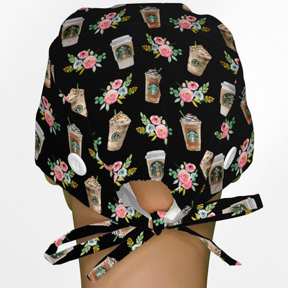 Brewed & Boujee Floral Surgeon Scrub Cap